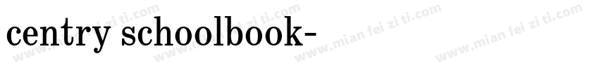 centry schoolbook字体转换